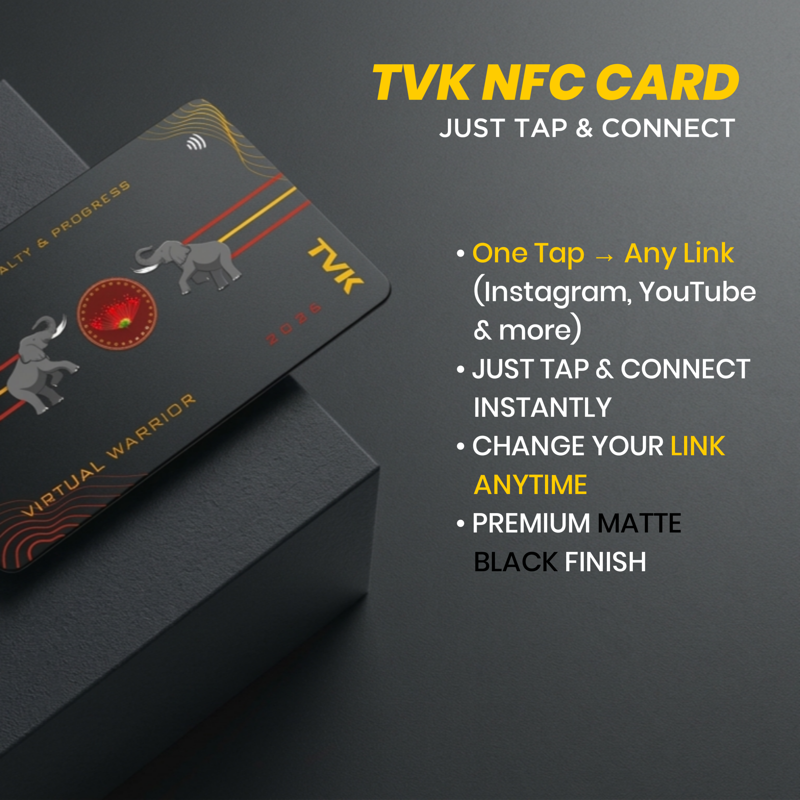 Premium TVK NFC Card - Tap To Connect